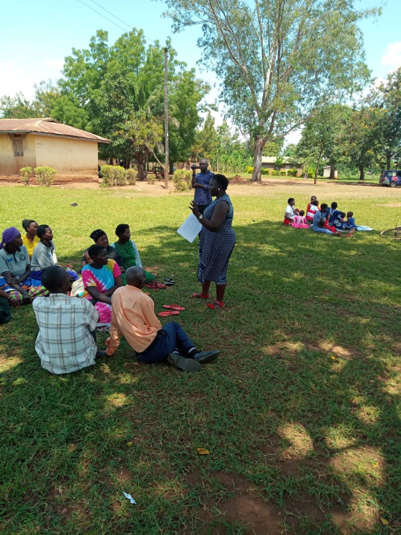 Community outreach is one of our strategies. Our community  specialist talking to the women and men.