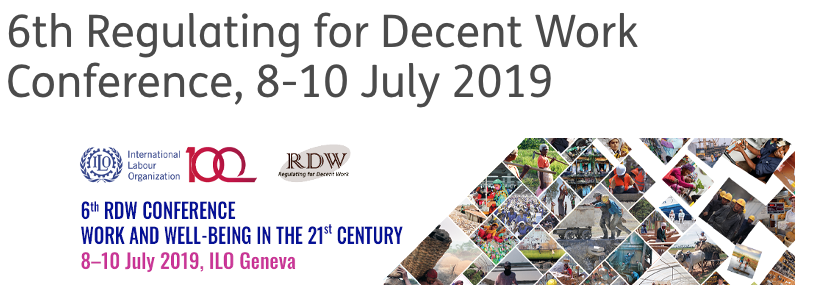 Tomorrow I'm off to the 6th Regulating for Decent Work Conference at the @ilo in Geneva. I just can't wait to network with some of the 450 participants and listen to @phoebemoore  @valeriodeste  @annagines  @laura_portiz  @ProfMcCann @dollarmf @MiriamKullmann 
#RDW2019 #ilo100