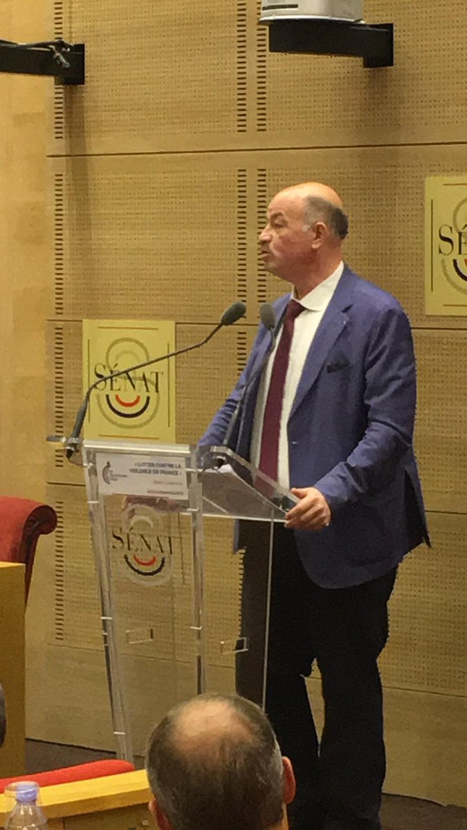 lesRep_Senat's tweet photo. "La rétractation du temps et de l'espace amène à la perte de la #perspective : on réagit sans anticiper. (...) Ça fait 40 ans que la violence sur internet est appréhendée : la question c'est l'absence d'#identité." @AlainBauer #ColloqueViolence https://t.co/qNdU0Xhp9d