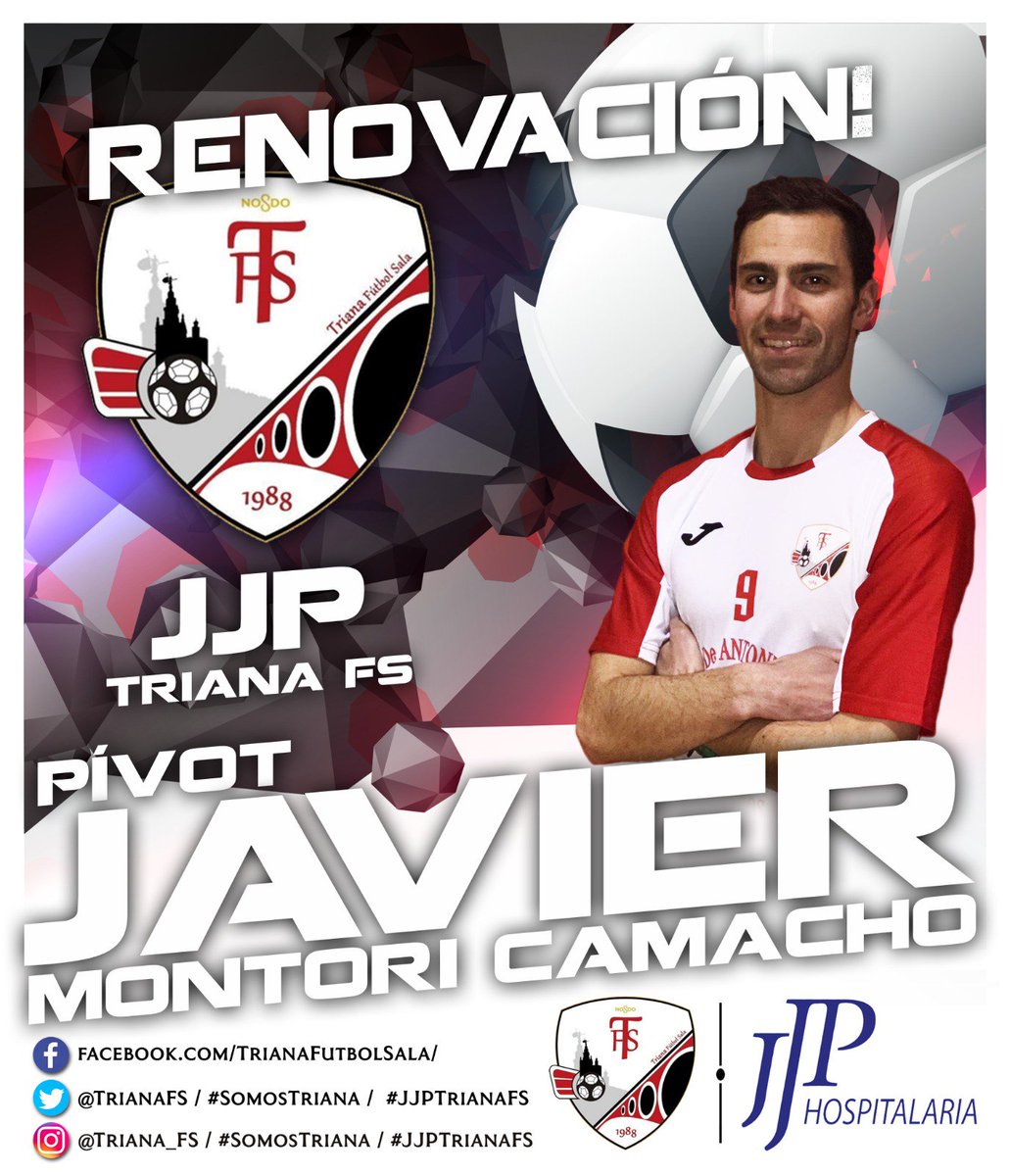 RENOVACIONES ✍️⚽️📃 | Con tan solo una temporada en nuestra entidad <a href="/JaviMontori/">javi montori</a> se ha convertido en una de las piezas claves del ascenso a Tercera División.

Cumplirá su segunda temporada defendiendo la Tricolor!!!!
Goles asegurados!!!!
⚪️⚫️🔴

#SomosTriana
#JJPTrianaFS