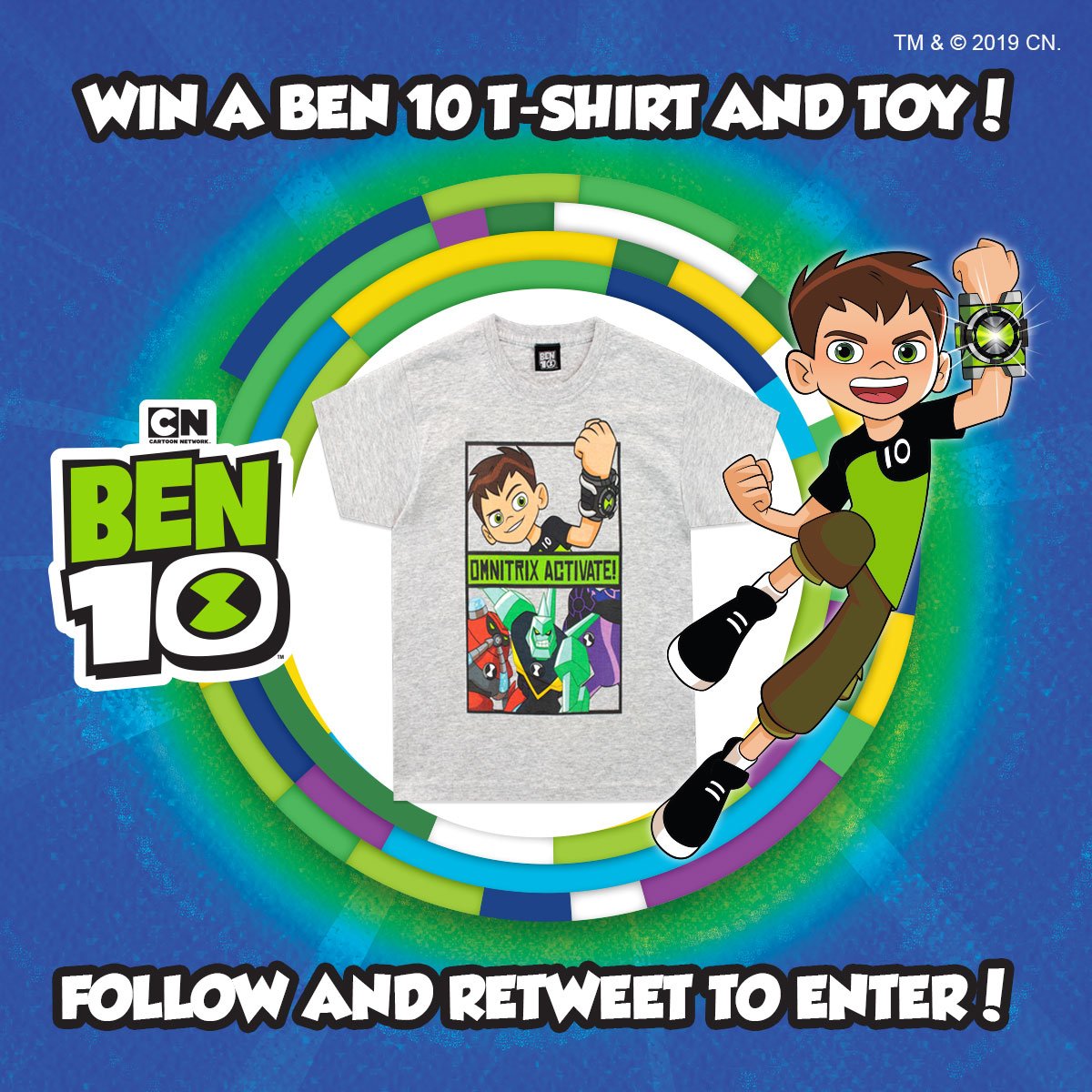 characterdotcom's tweet image. 👽 It's time to Go Hero with an amazing week of Ben 10 competitions! 👽
To be in with a chance of winning today's prize, which includes a cool t-shirt and Ben 10 action figure, all you have to do is FOLLOW our page and RETWEET!
Entries for competition close tonight at 11:59pm.