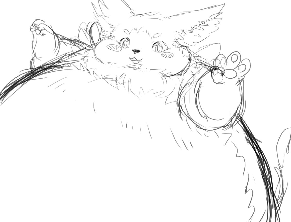 レノン 風船みたいなケモノらくがーき