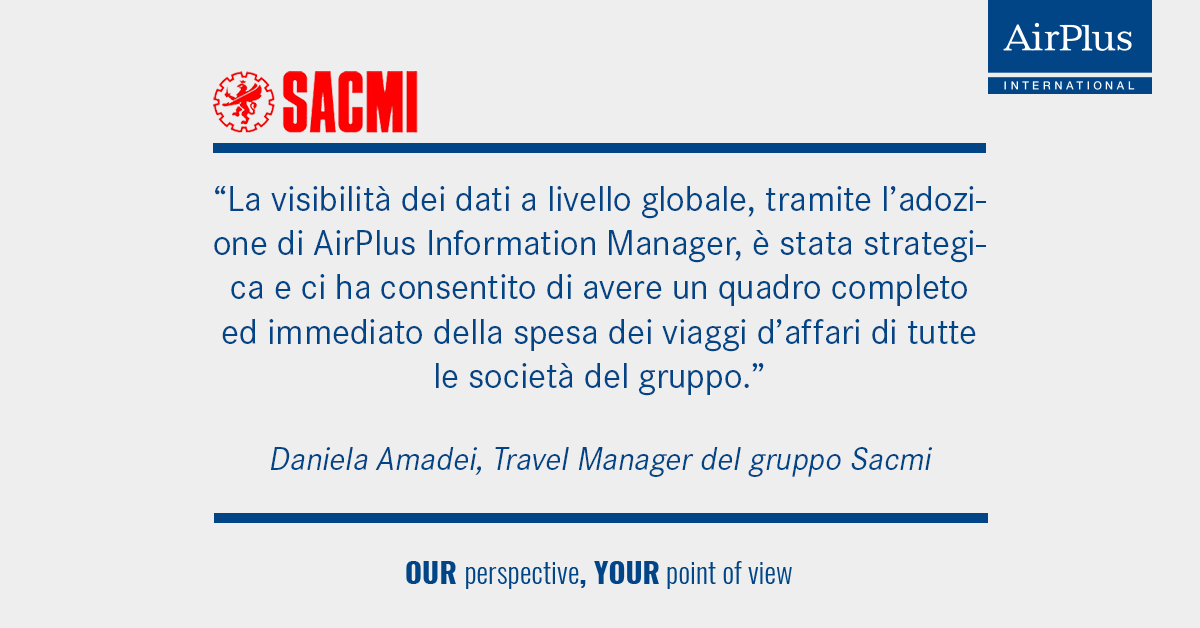 Il nostro successo? La vostra soddisfazione!
Condividiamo la testimonianza di Daniela Amadei, Travel Manager del Gruppo <a href="/SacmiImola/">SACMI</a> 

Qui la case history ➡️ bit.ly/case-SACMI

#businesstravel #paymentsystem
