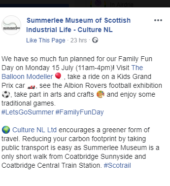 My_Coatbridge's tweet photo. @SummerleeMuseum is having a Family Fun Day on Monday 15 July (11am-4pm) . Visit The Balloon Modeller π, take a ride on a Kids Grand Prix car π and more!
#In_Coatbridge #SummerleeMuseum #FamilyFunDay #letsGoSummer #Summerholidays #BalloonModeller #GrandPrixcar #AlbionRovers https://t.co/X1kVafYbxX