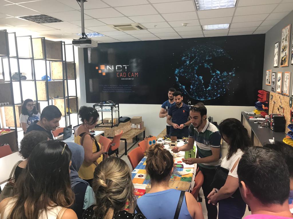 Milli Eğitim Bakanlığının “Öğretmenlerin 2019 Haziran Dönemi Mesleki Çalışma Programı” kapsamında “Bilim Zamanı” başlığı altında Pamukkale Teknokent’e 17 okul (366 öğretmen) tarafından teknik gezi düzenlendi.Programa olan katkılarından ötürü NCTakademi firmasına teşekkür ederiz