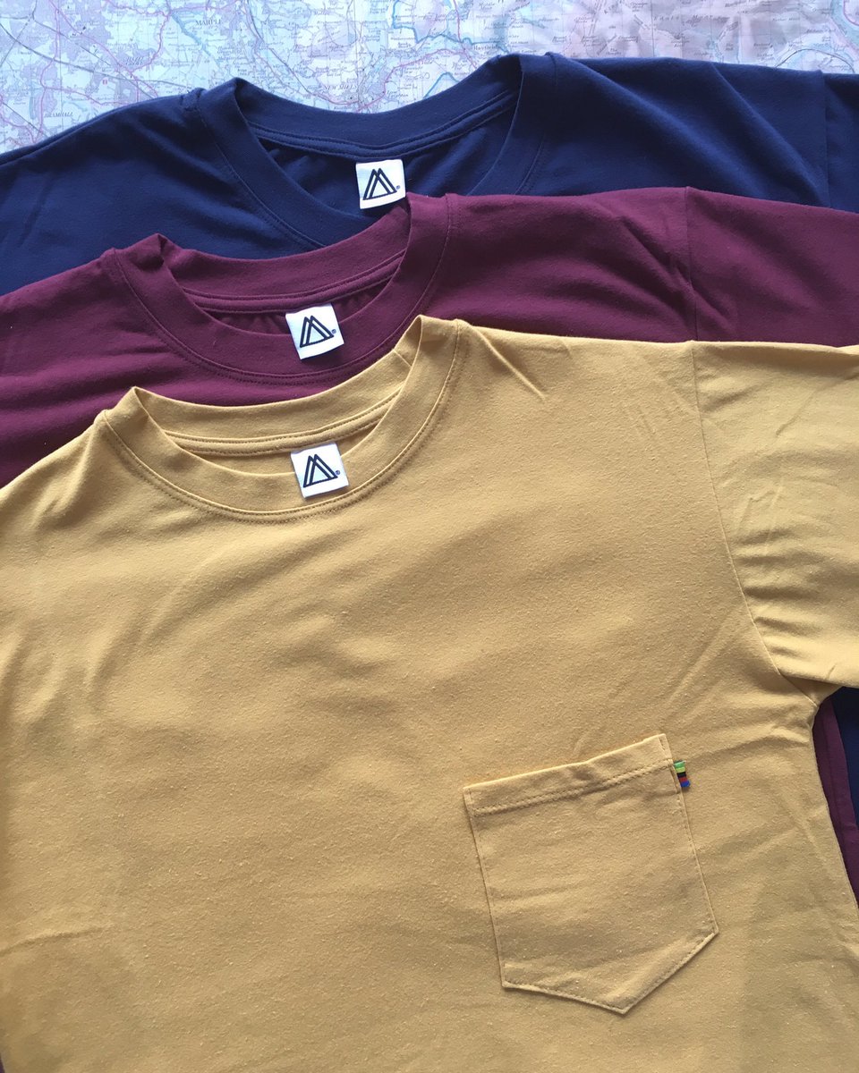 Mamnick's tweet photo. We’ve got short sleeve t.shirts in a variety of colours. Mustard, wine and navy blue 🇬🇧 Made in England - DM to purchase or collect from our Showroom #mamnick #keepyompin #madeinengland https://t.co/7HFAPtZmoq
