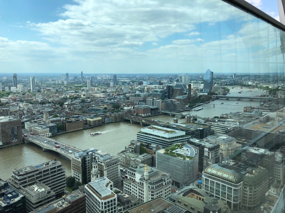 DaveRossiter's tweet photo. The view from my “office” yesterday (Sky Garden) https://t.co/sj4XNAtUv3