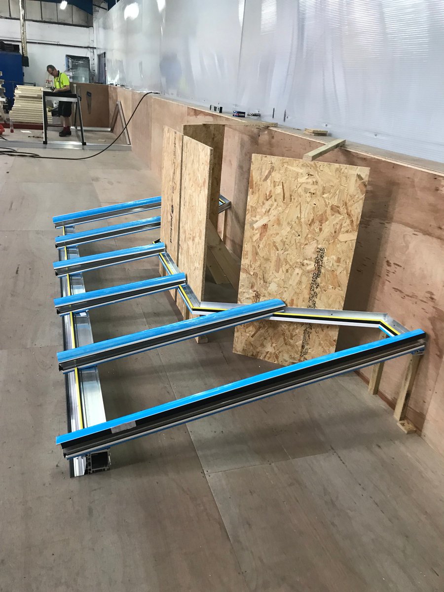 prefixsystems's tweet photo. Classic lean-to roof that will be installed around a bay window is going through the factory this week for @ExtraWindows π€© This will be sprayed in our factory before being delivered to site. #classicroof #conservatoryroof #colour #baywindow https://t.co/eWDYizI8Gh