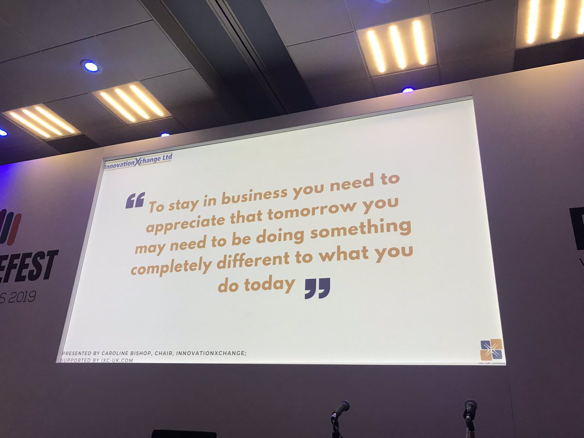 InnovationWM's tweet image. Next up at #VenturefestWM Caroline Bishop, Chair of @IXC_World presents an SME perspective on the UK #innovation landscape