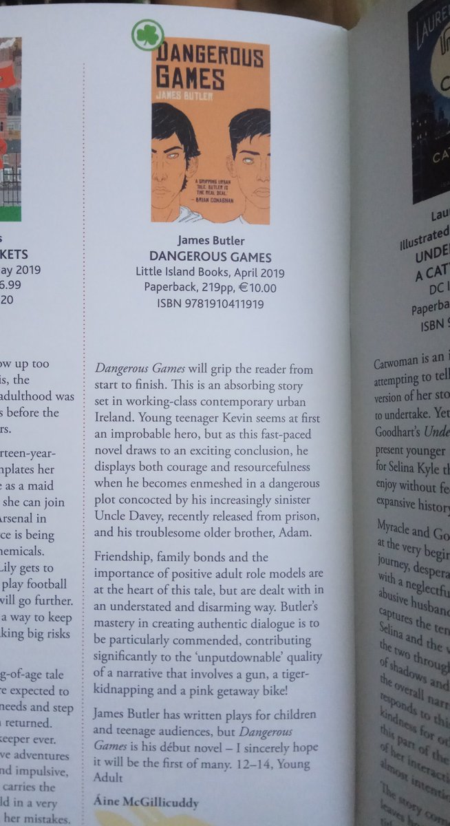 LittleIslandBks's tweet image. Check out this review in the new #Inis magazine!

&quot;DANGEROUS GAMES will grip the reader from start to finish ... Butler&apos;s mastery in creating authentic dialgue is to be particularly commended&quot;

&quot;Mastery&quot;! 😃😃😃

littleisland.ie/books/dangerou…