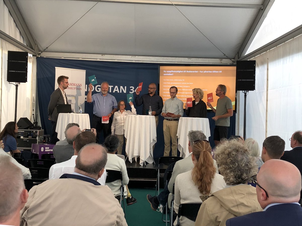 Fortsatt välbesökt när FAR pratar skattefrågor i Almedalen. #farialmedalen <a href="/CarlGoransson/">Carl-Åke Göransson</a>
