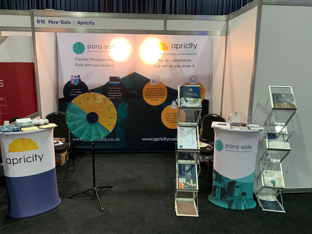 We're all set up alongside our sister company, <a href="/TeamPara_Sols/">Para-Sols Ltd</a>, at #CTG2019 in Manchester today - be sure to pop over to stand B16 to say hi! 

#FinancialServices