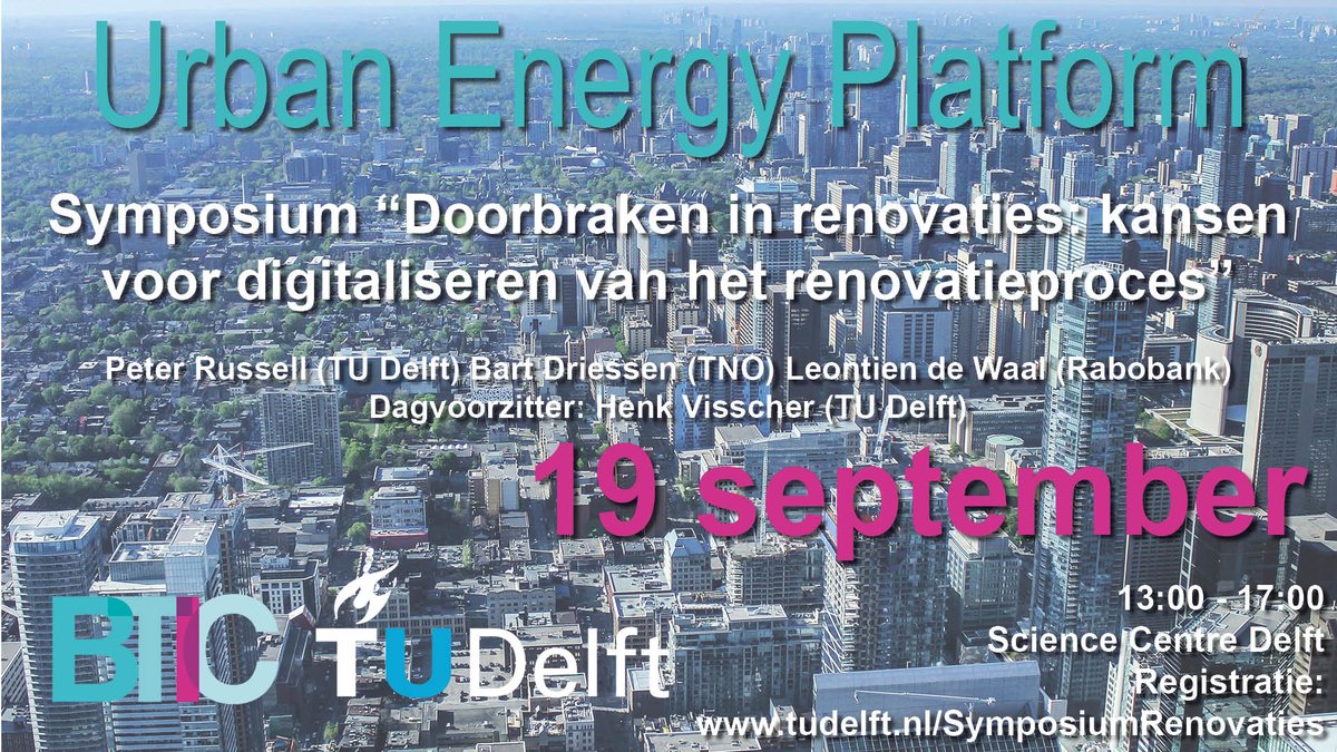 TU Delft Urban Energy Institute (@urbanenergytud) on Twitter photo Hoe gaan we het halen? Klimaatneutrale gebouwde omgeving in 2050. Denk mee op ons symposium: tudelft.nl/symposiumRenov… … … @TUdelft #EnergyTransition <a href="/BKTUDelft/">BK TUDelft</a> <a href="/tudelft/">TU Delft</a>TBM <a href="/idetudelft/">IDE TU Delft</a> @tudelft3mE <a href="/EEMCS_TUD/">TU Delft EEMCS</a> <a href="/AETUDelft/">TU Delft | Aerospace Engineering</a> <a href="/TUDelft_CT/">TU Delft Civil Engineering and Geosciences</a> <a href="/TNO_Research/">TNO Research</a> Hoe gaan we het halen? Klimaatneutrale gebouwde omgeving in 2050. Denk mee op ons symposium: tudelft.nl/symposiumRenov… … … @TUdelft #EnergyTransition <a href="/BKTUDelft/">BK TUDelft</a> <a href="/tudelft/">TU Delft</a>TBM <a href="/idetudelft/">IDE TU Delft</a> @tudelft3mE <a href="/EEMCS_TUD/">TU Delft EEMCS</a> <a href="/AETUDelft/">TU Delft | Aerospace Engineering</a> <a href="/TUDelft_CT/">TU Delft Civil Engineering and Geosciences</a> <a href="/TNO_Research/">TNO Research</a>