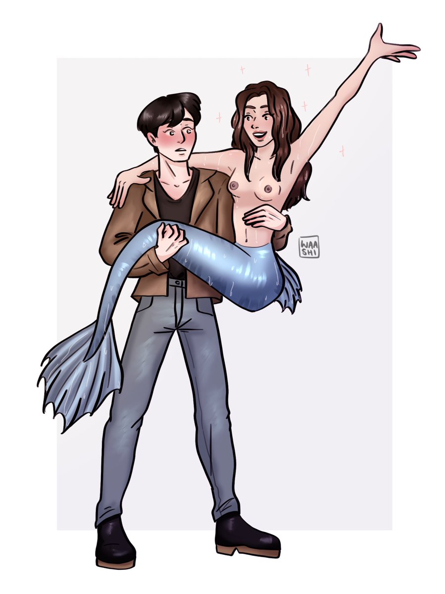 I know mermay is way over but mermaids are the best thing to draw, especially with a lovestruck human 🧜‍♀️💕 

#mermaid #art #doodle #drawing #oc #characterdesign #Illustration #illustrationart #illustrationartists #digitalart #ipad #procreate