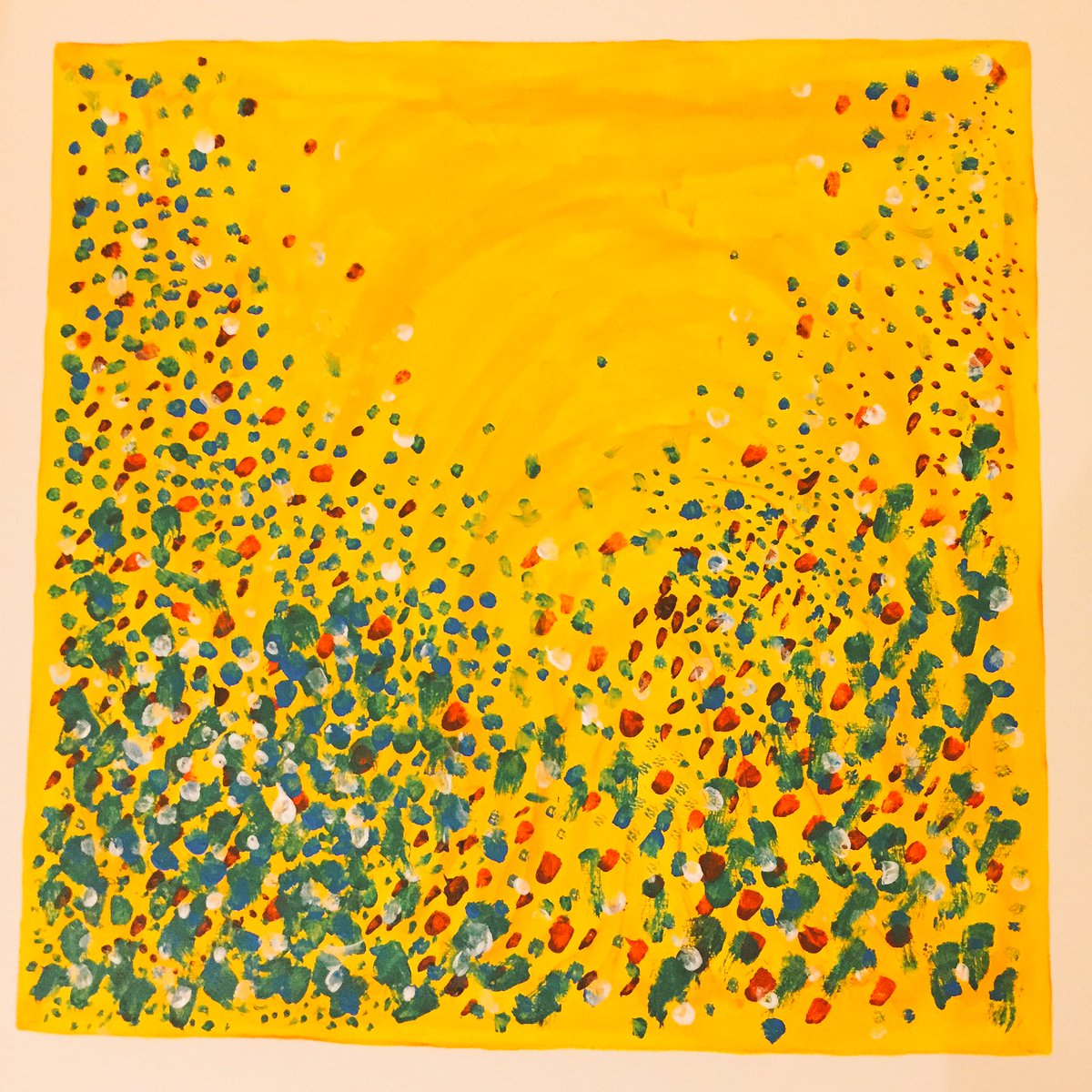 MartinStretton's tweet image. Colour Field Painting #2 (2019)
12” x 12” Acrylic on paper        #painting #landscape