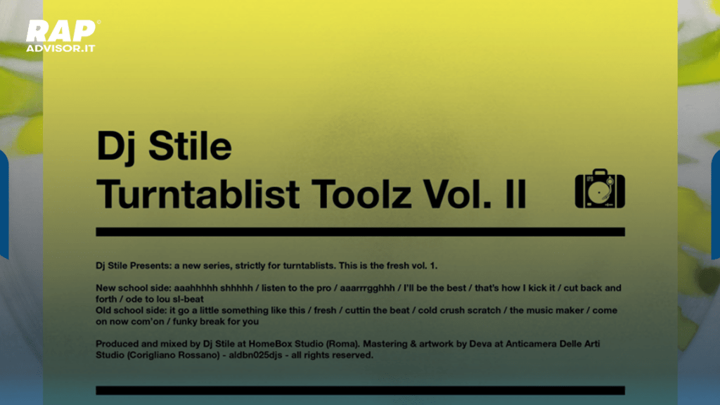 Rapadvisor1's tweet photo. “Turntablist Toolz Vol. II”: Dj Stile torna con un vinile per Aldebaran Records https://t.co/KZuN3aRztO https://t.co/f9NtGSZeot