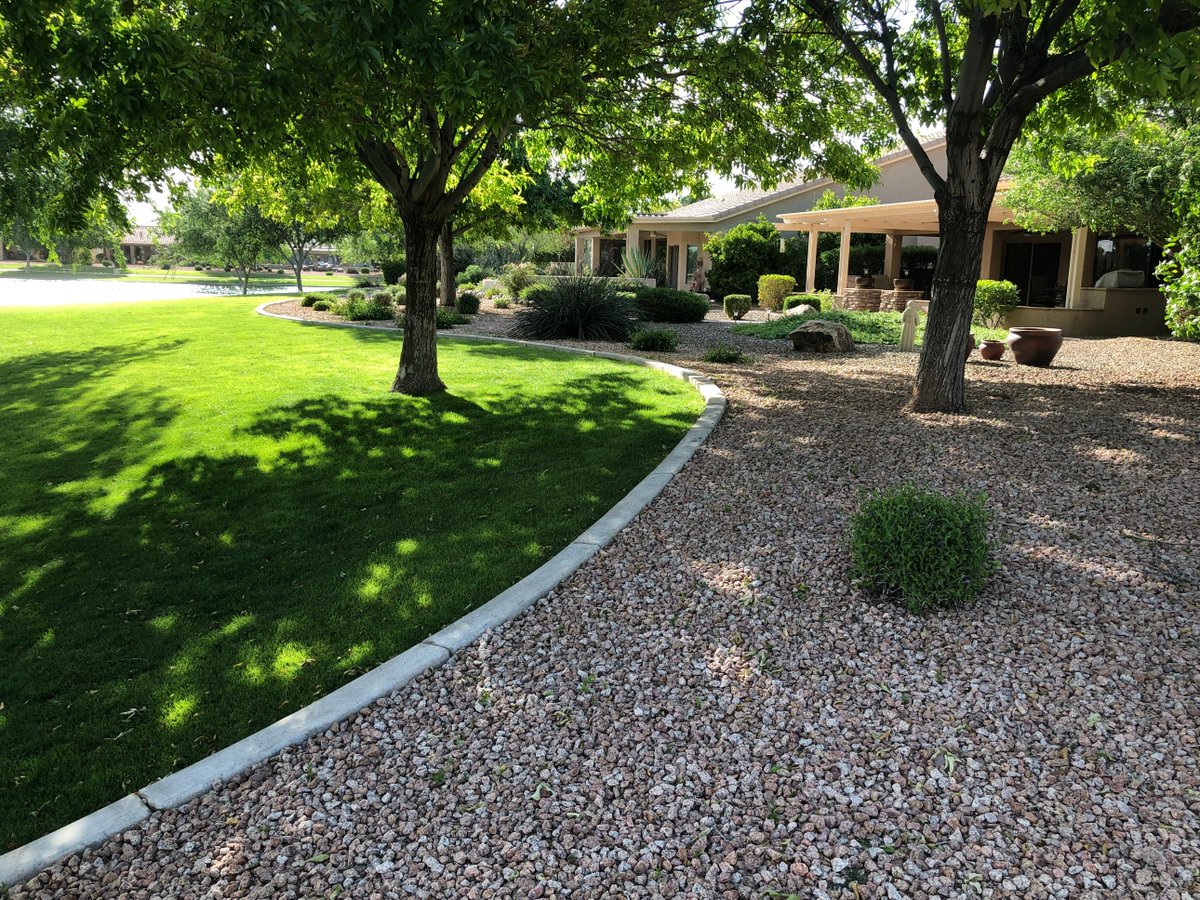 The vast outdoor area of this property was asking to be covered with a decorative gravel to contrast harmoniously with the lawn around it. 
US Rock Corporation does everything we can to help upgrade the look of every property.

For more info visit 👉 usrock.com