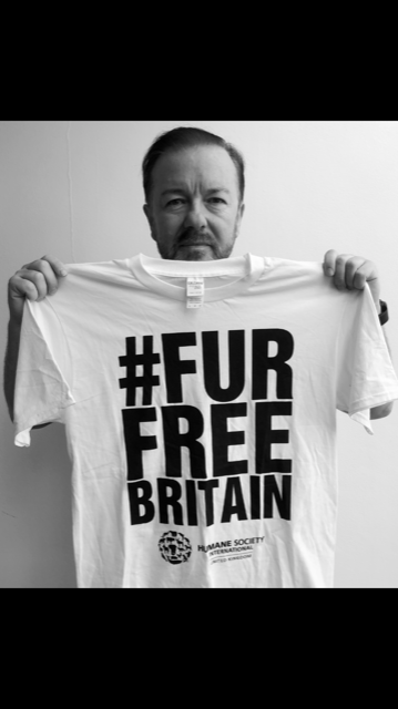 rickygervais's tweet image. I want a #FurFreeBritain so please sign @HSIUKorg's petition hsi.org/furfreebritain and let's make Britain a fur-free zone!