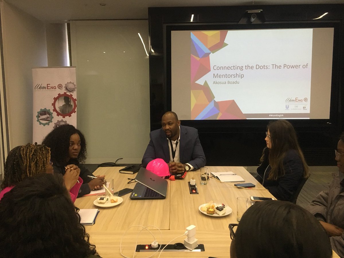 _WomEng's tweet photo. Connecting the Dots through Mentorship. Learning from those that have walked a similar path. #WomEngSA #Emolyability https://t.co/oRIQyMwNpF