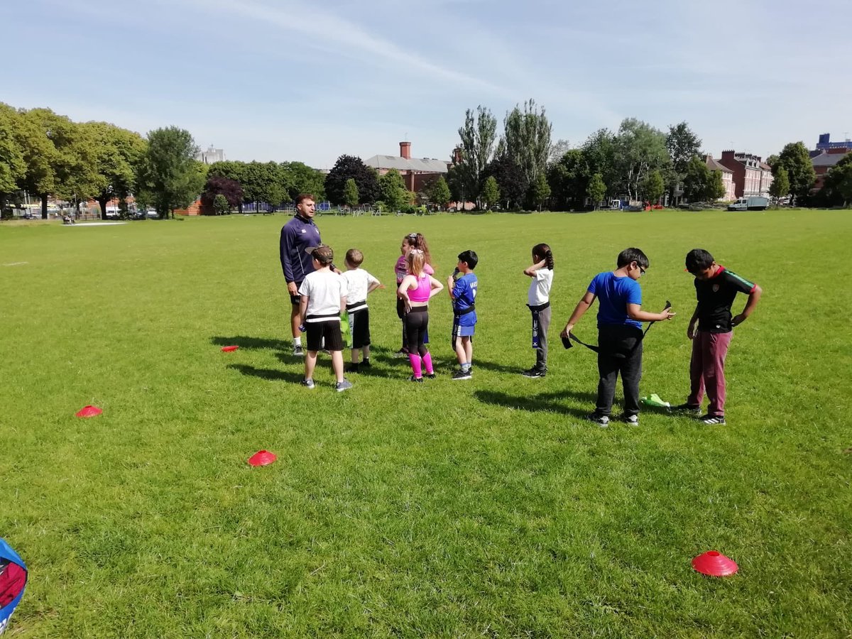 Rowlatts_TMET's tweet photo. 🌟Year 3s having a stadium tour at Leicester Tigers and playing some Tag Rugby on Mandela Park. #rhpe #teamwork #healthy #fitness https://t.co/uy4n5AWpFC