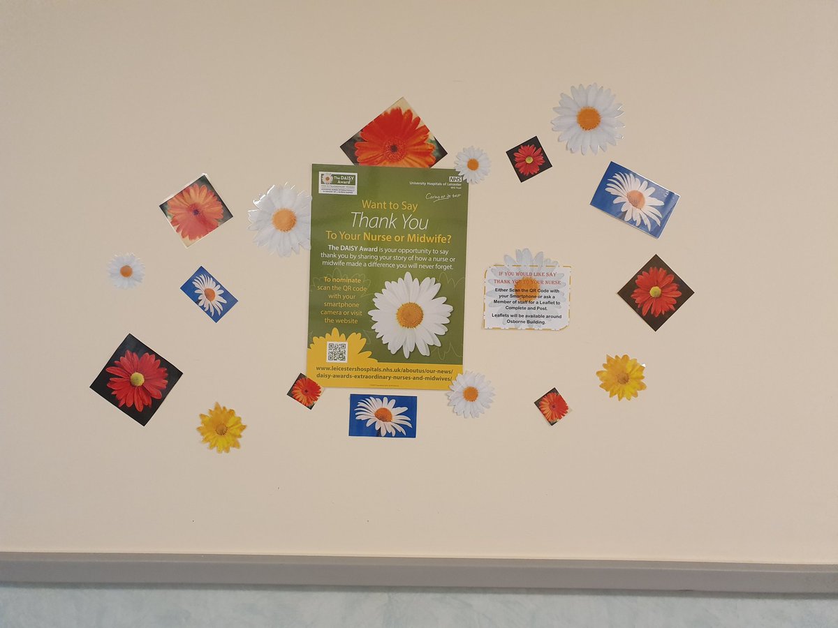 For patients, relatives or staff members who want to nominate a member of our nursing team. We now have leaflets and a poster on how to nominate for the daisy award