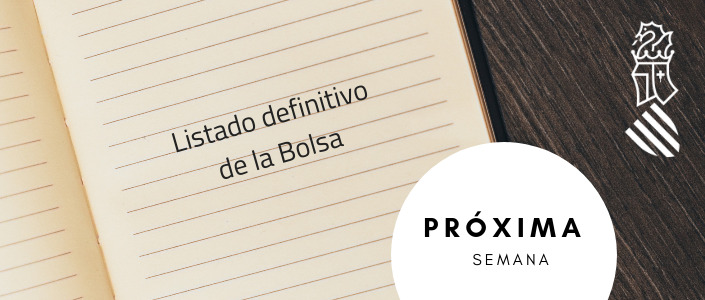 GVAsanitat's tweet photo. 📢 @GVAsanitat publicará la semana que viene el listado definitivo de la Bolsa. https://t.co/RVFFTpxjHP