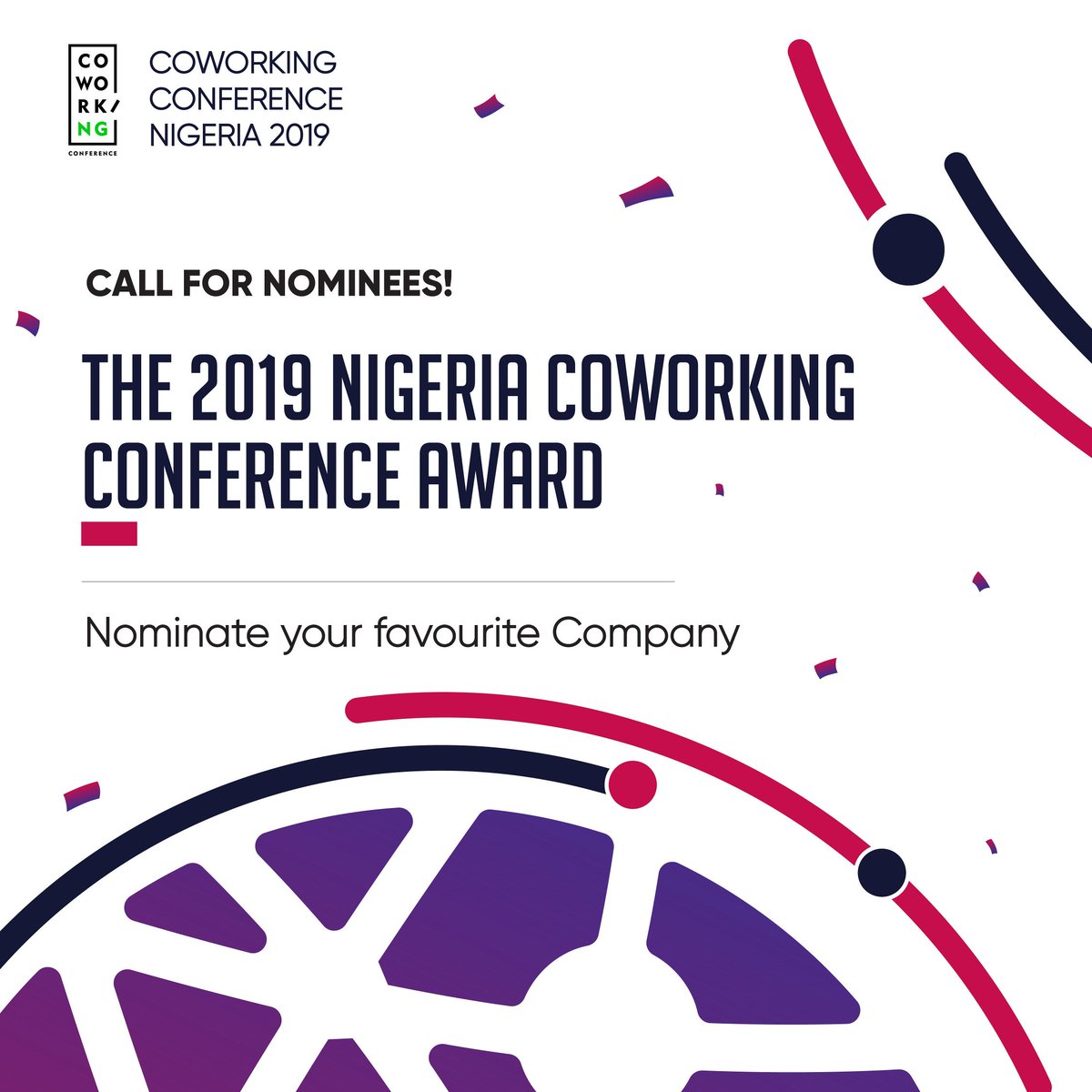 Have you made your  nominations yet?

Today is a good day to do so!

#Coworkingconference #NGCoworkingConference #CoworkingAwards