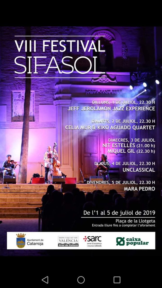 CompanyStas's tweet photo. #4Juliol19
22'30h coral Allegro @LaNauuv

23'30h #SbAlz al Teatre #Alzira

22'30h Unclasical a la pl/la Llotgeta #Catarroja

#LlibertatPresosPoliticsiexiliats #AltsasukoakASKE @levante_emv @elpuntavui @radiovalencia  @apuntnoticies https://t.co/lOLXaUfYKR