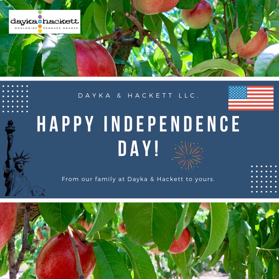 Happy 4th! Enjoy the holiday with your loved ones and EAT LOTS OF FRUIT! 
.
.
.
#daykahackett #daykahacketfamily #eatmorefruit #4thofjuly #independenceday #happy4thofjuly #happyindependenceday #america #flavorgrown #tastethedifference