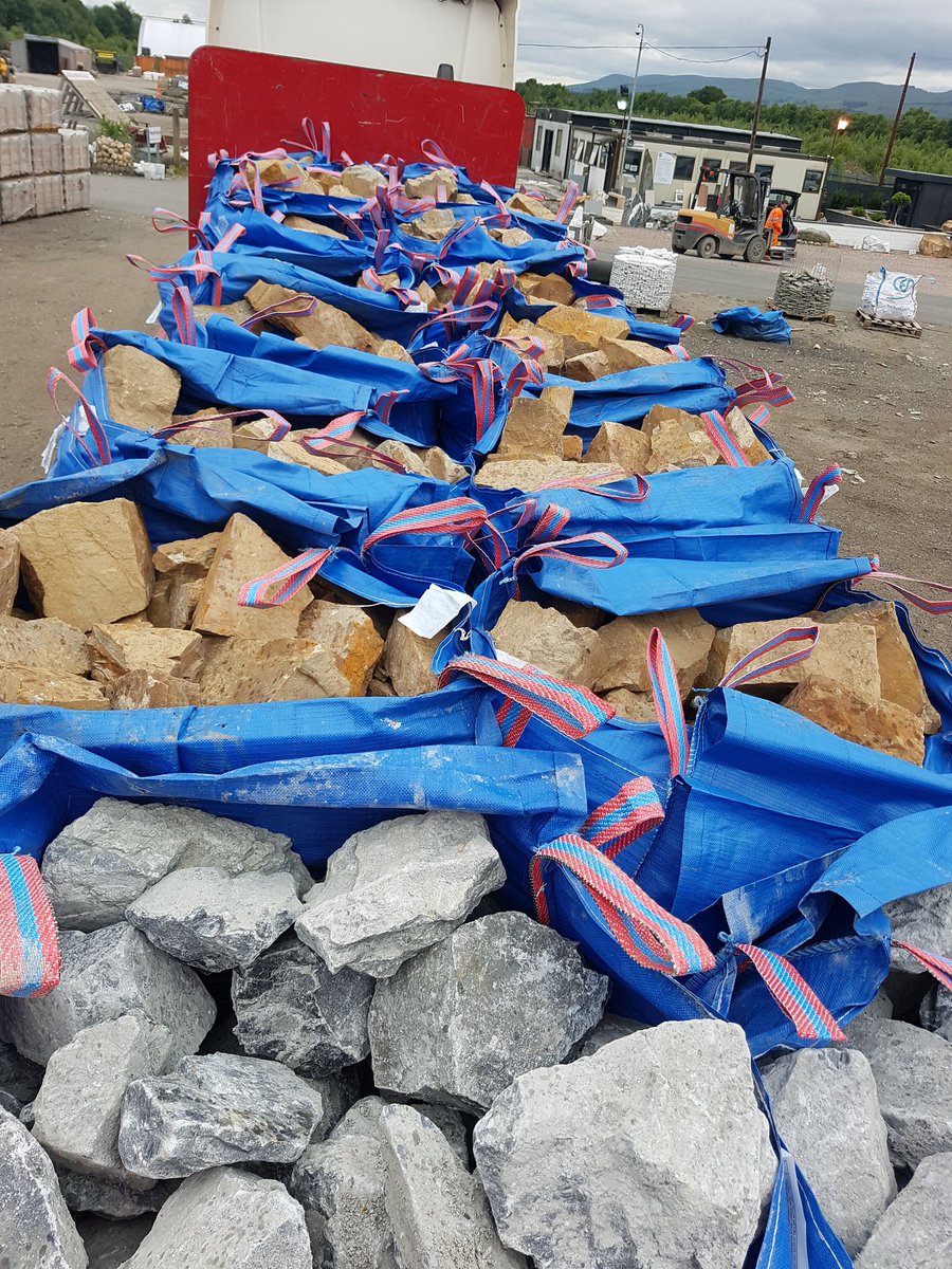 Fresh load of Grey Limestone Rockery &amp; Golden Quartz Rockery just arrived in through the gates. Lovely stuff!!  #inspiringbeautifullandscapes