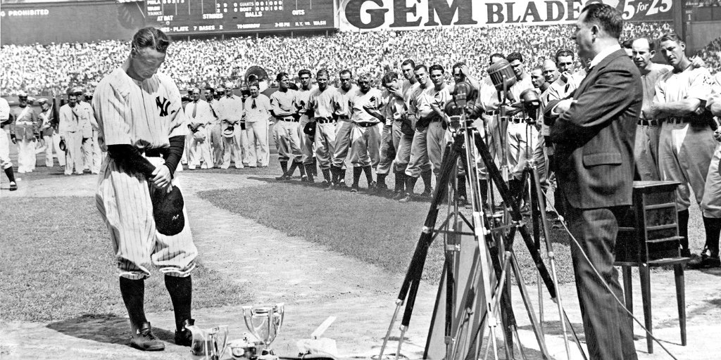 Today is the 80th Anniversary of Lou Gehrig's farewell speech. Lou raised awareness of a disease that was virtually unknown at the time and made him the face and name of #ALS for decades to come. Read more: bit.ly/2FTJYn0
#MND #ALSAwareness #LouGehrig