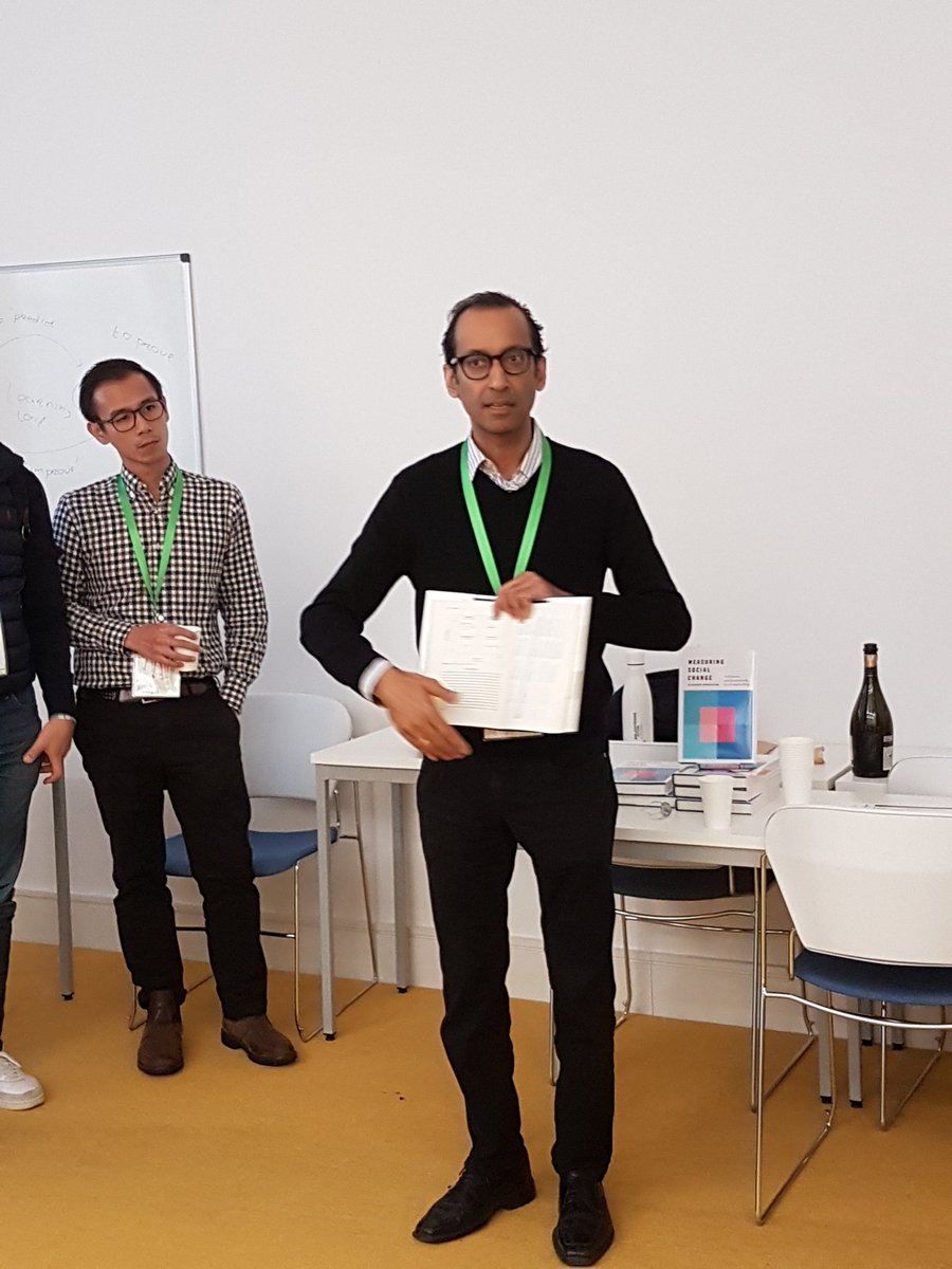 gorgikrlev's tweet photo. DEFO in the right ST! Alnoor brought 5 Bottles of Champagne to celebrate his book launch of "Measuring #SocialChange" @stanfordpress. That's #impact orientation! #ST71 Karen Maas @JonatanPinkse #measuring #socialimpact. #EGOS2019 @egosnet https://t.co/JXlRqzDaHp