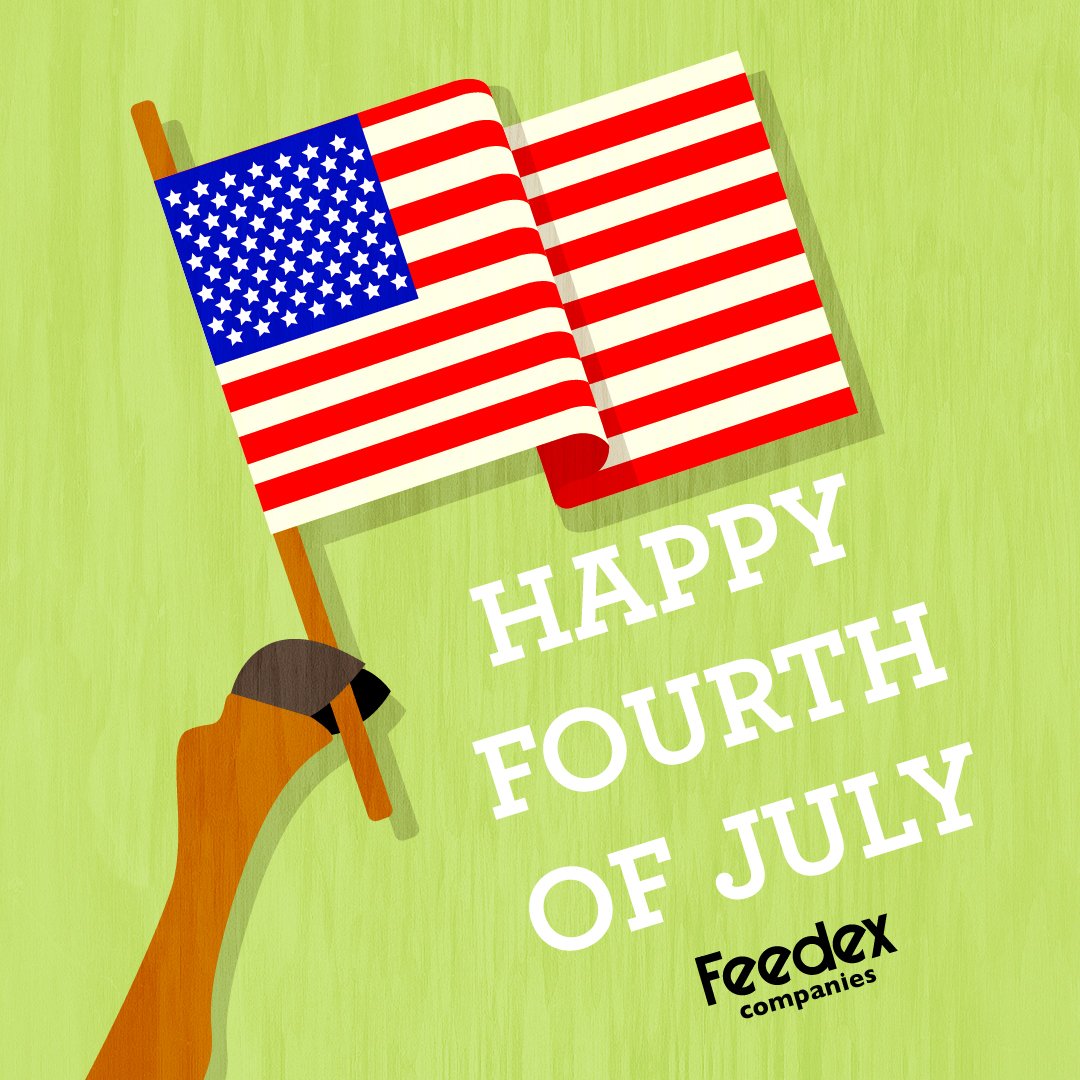 FeedexCo's tweet photo. Wishing you a Happy Fourth of July from all of us at Feedex! We hope you have a safe and fun holiday with your friends and family! https://t.co/ohgfGgqKhM
