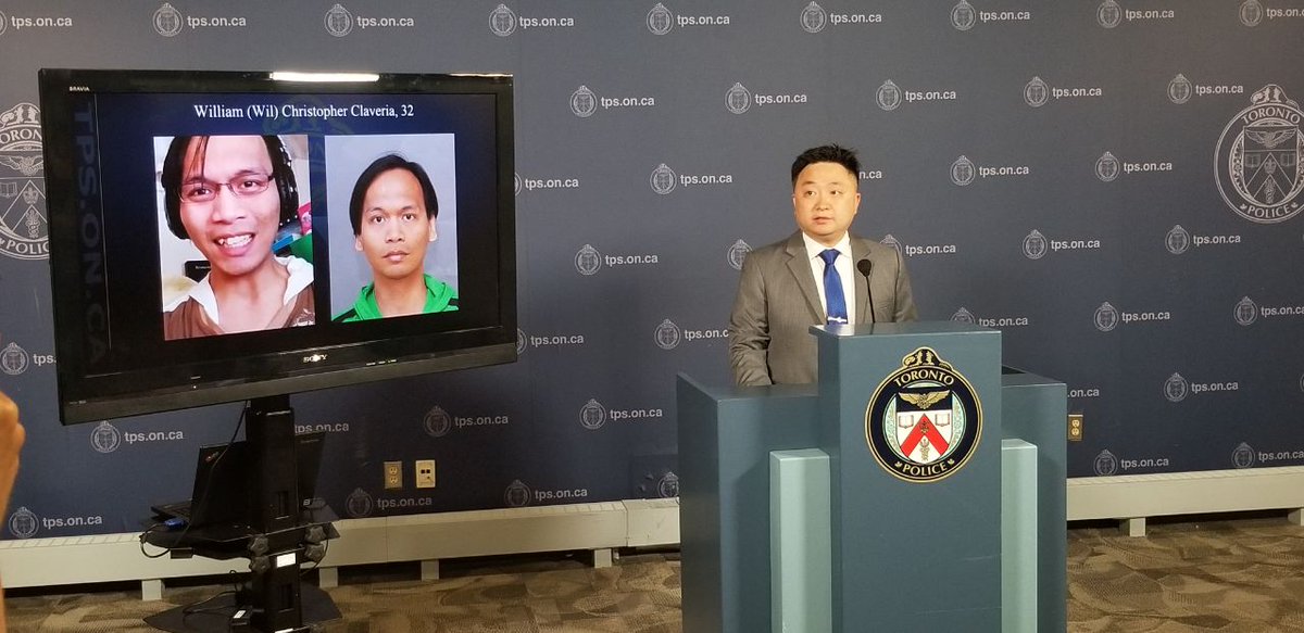 Watch on Youtube Toronto Police Detective Constable Don Bai of Sex Crimes <a href="/TPSSexCrimes/">TPS Sex Crimes</a> appeal for more victims to call police at 416-808-8500 about an arrest in a child exploitation investigation into William (Wil) Christopher Claveria, 32 of Toronto. youtu.be/pbQRm24Hba8 ^sm