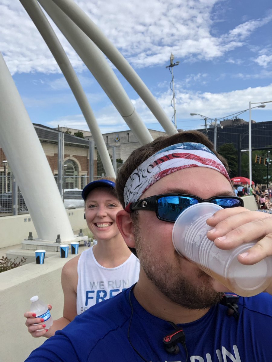 thebrettbarney's tweet photo. Another #PeachtreeRoadRace in the books! @SouthsideSteve #YeahCmonShow https://t.co/pKaMvKiDv5