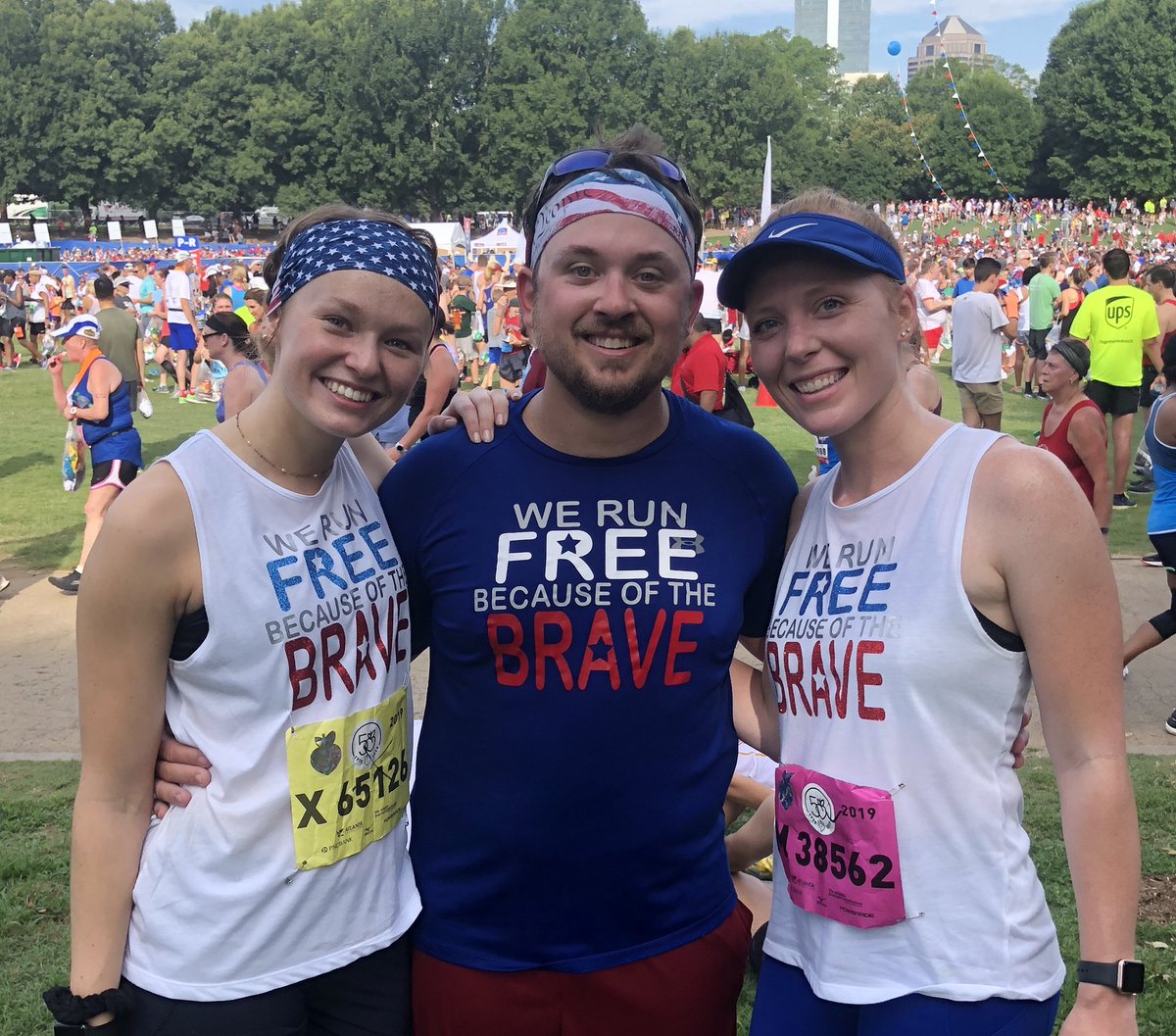 thebrettbarney's tweet photo. Another #PeachtreeRoadRace in the books! @SouthsideSteve #YeahCmonShow https://t.co/pKaMvKiDv5