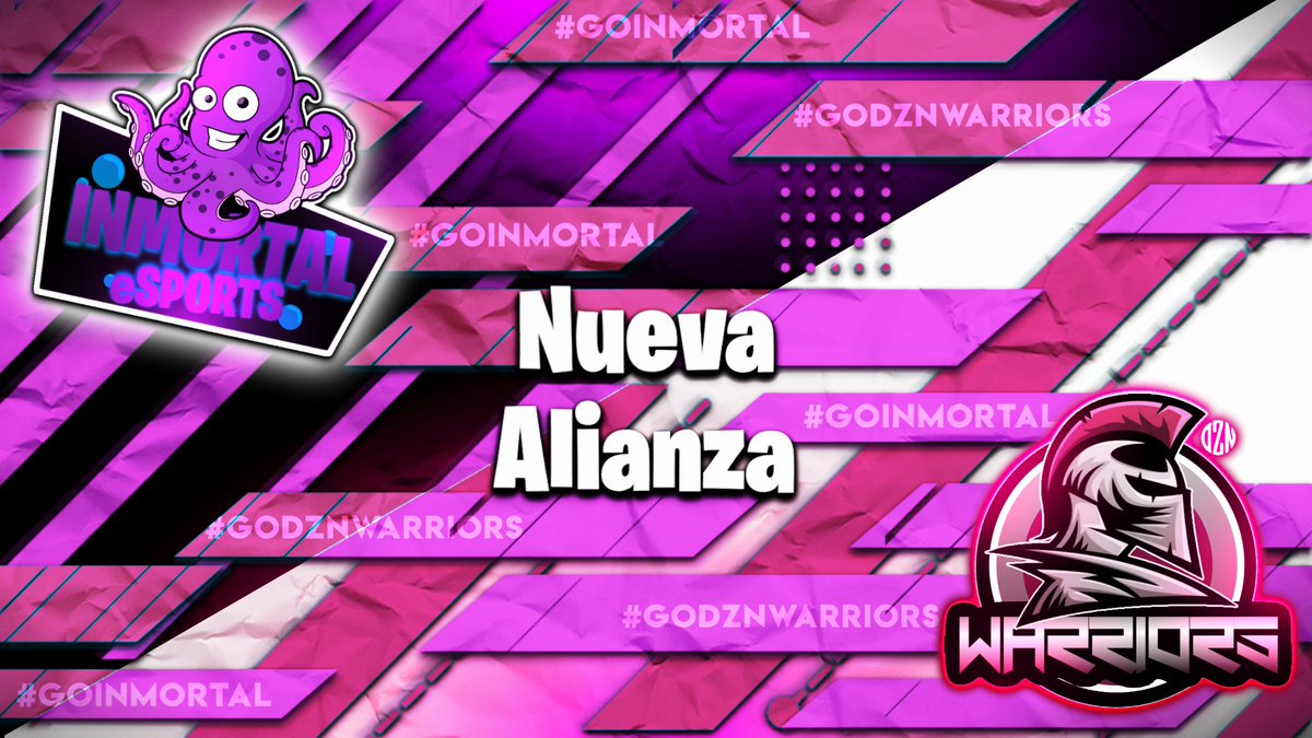 DznWarriors's tweet photo. Alianza de Guerreros Pulpos!!!⚔️🐙
El día de Hoy nos complace anunciar que el equipo de diseñadores @DznWarriors ⚔️ y nosotros los pulpos @eSportsInmortal 🐙
nos uniremos en Alianza, queremos progresar ambos como equipos y lograr un futuro!
#Goinmortal 🐙💜 #GoDznWarriors ⚔️ https://t.co/aCACRwhgeh