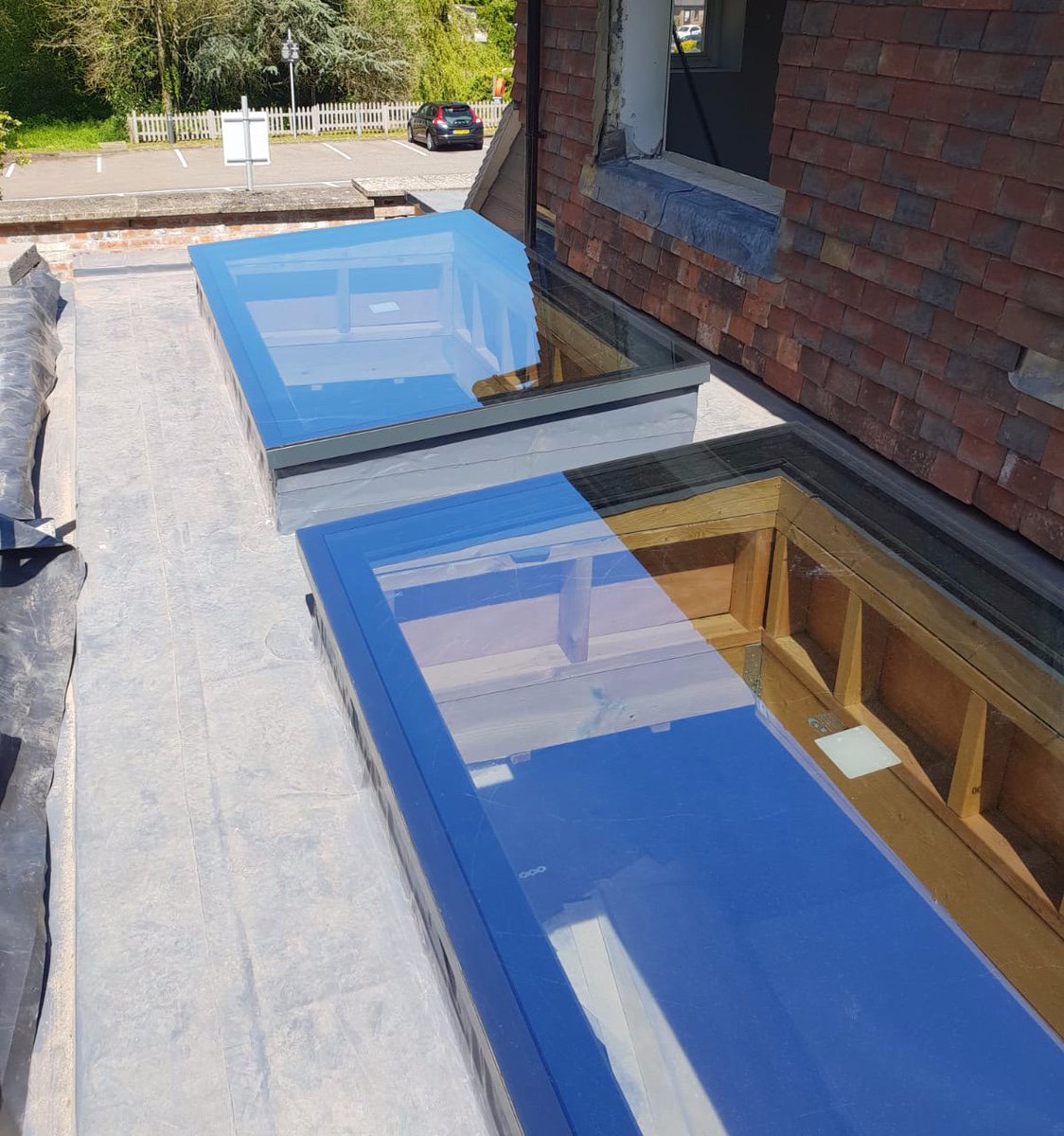 2 flat skylights installed! Ready to enjoy the summer night and look at the stars! #skylight #flat #glazing #Summer #lookingup #HomeInspo