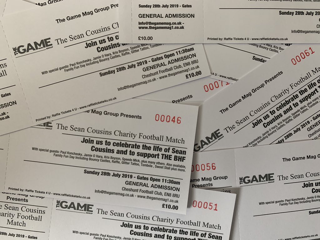 darencousins's tweet photo. Get your tickets now for the Sean Cousins Charity Football Match at @cheshuntfcscore on Sunday 28th July and see us pit ourselves against a Celeb/Pro 11. 

Already confirmed @konch3 @Mrjamieohara1 @9smudge @KrisBoyson plus more 

£10pp (Kids Free)

Gates Open 11:30am | KO 1pm https://t.co/oNHnReaAk2