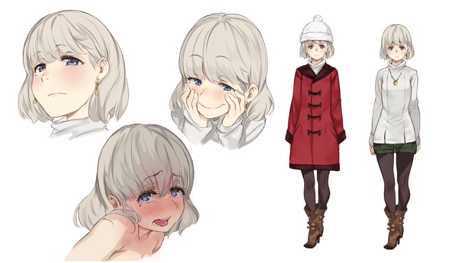 制作を進めていく時に必ずでてくるキャラデザ。物語には不可欠な要素ですが、シナリオと相まって素敵なデザインが上がってくると、自然と妄想が尽きません🥰 