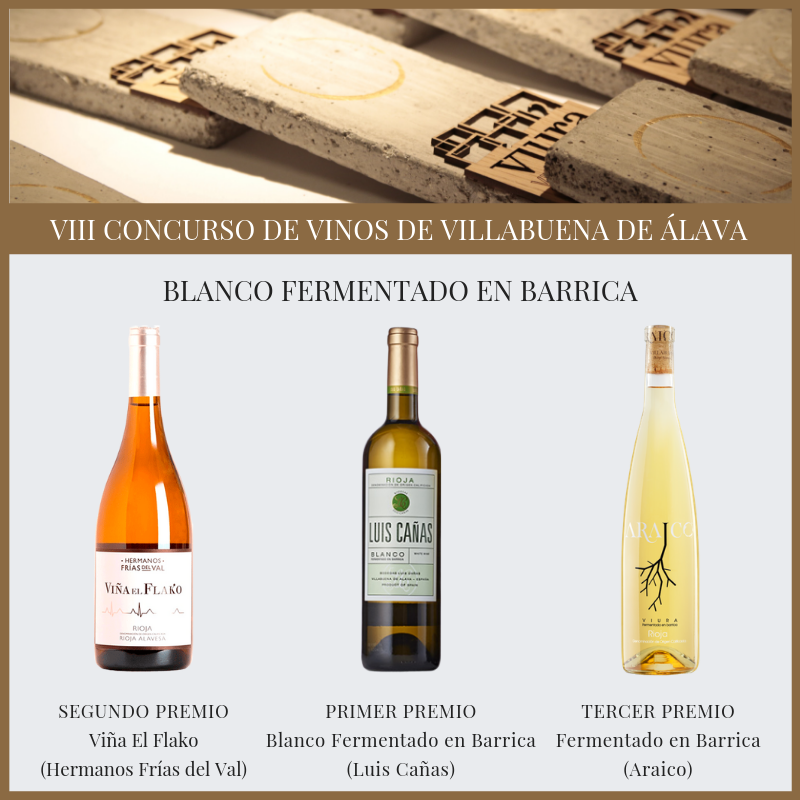 ViuraHotel's tweet photo. Blanco fermentado en barrica. Estos vinos únicos fueron los ganadores de su categoría en nuestro VIII #ConcursodeVinos de #VillabuenadeÁlava @BodegasLC @FriasDelVal @Araico_bodega 
•••
#ViuraExperiences #WineLovers #RiojaWines #RiojaWineRegion #RiojaAlavesa @RiojaAlavesa https://t.co/zPPTHd8eOZ