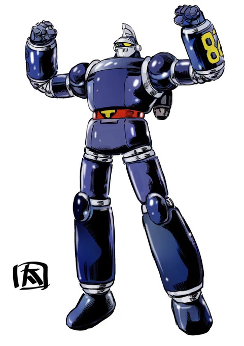 夜のラクガキ。1980年版「太陽の使者 鉄人28号」描きました。この頃アニメ熱が高くて手当たり次第観てた。ビデオデッキも無かったのでリアルタイムで観るのはキツかったなぁww 