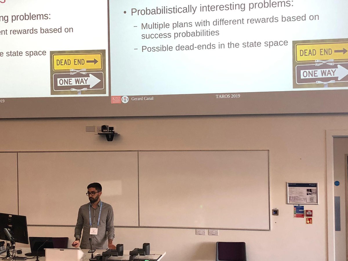 GrarKnal's tweet photo. Finished my #TAROS2019 presentation at @ARQ_QMUL! And we got nominated for best student paper award! ๐ #AI #Robotics @ros_plan #goROS https://t.co/c8NVAnGeci