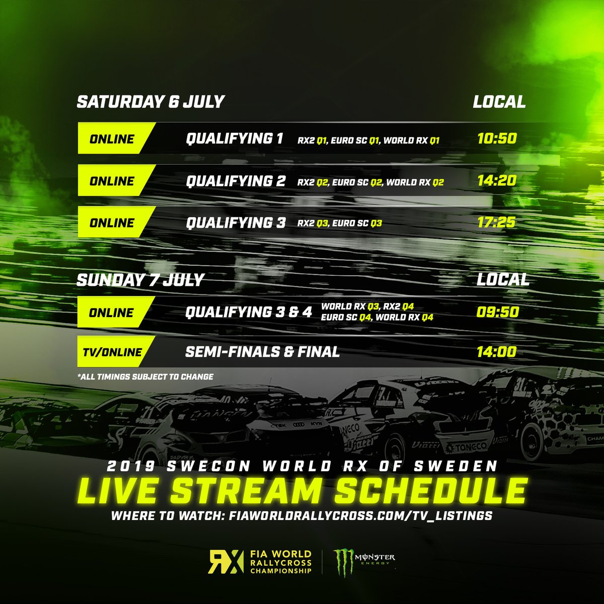 GronholmRX's tweet photo. You better do not miss this, #TheMagicWeekend of #WorldRX is almost here!
#GRXTaneco #HoljesRX #NGronholm #TTimerzyanov #RNitiss https://t.co/YBNIna2OZY