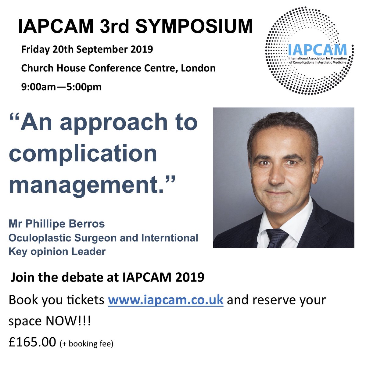 Good news <a href="/IAPCAM1/">IAPCAM</a> gets #CPD for the #complications #conference 20th September #London