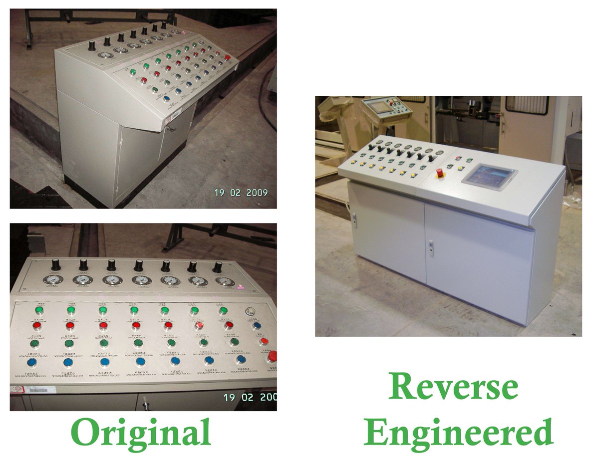 bdindustrial's tweet image. #ReverseEngineered #ThrowbackThursday Sometimes projects are simply reverse engineering designs. In this case, we had to duplicate an existing system and combine with an HMI enclosure from the original Chinese design.