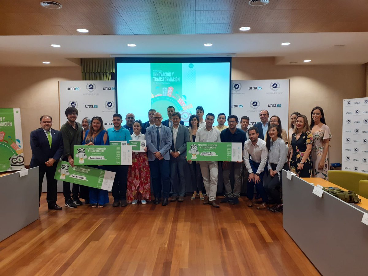fundecoruco's tweet photo. ⭕️ En Directo | ¡Enhorabuena a todos los participantes de los #PremiosInnovaciónyTransformación 2019, con mención especial a los proyectos premiados! 🎊
🥇 6.000€: Ekobin by Wondereko, @ualmeria
🥈 3.000€: TactilePay, @unisevilla
🥉 1.500€: Futuralga, @univcadiz https://t.co/mtdziZJjuq