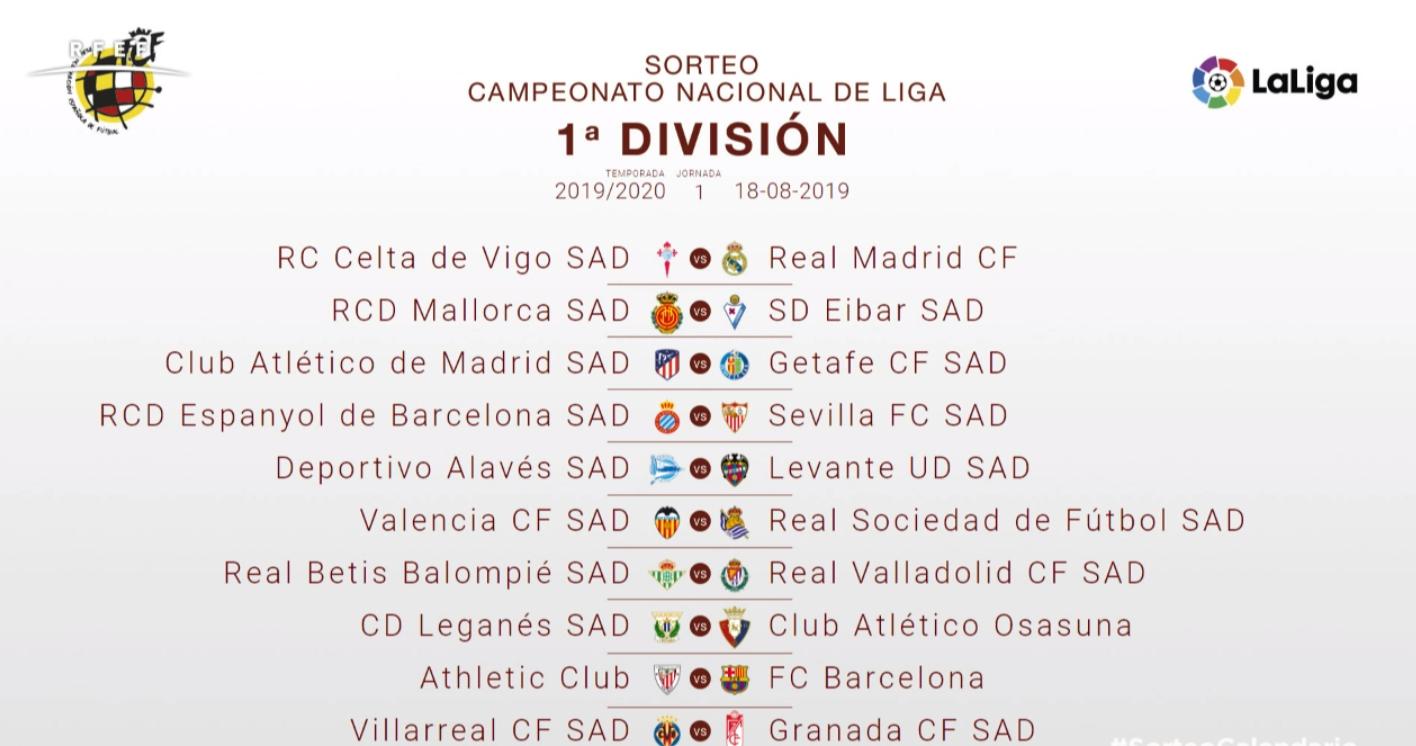 Jornada 1 en LaLiga Santander.