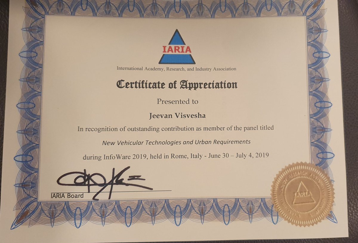 Jeevan5995's tweet photo. Topic - Novel transportation systems suited for urban area and challenging technologies to realise them.
#panelist #iaria #italy #rome #advancedtechology https://t.co/SkkP1hVX0T