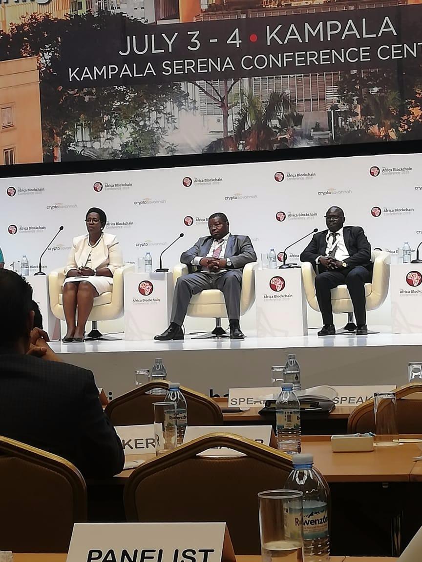 APRMorg's tweet photo. Ferdinand Katendeko, APRM Chief of Staff highlighted the role of technologies in enhancing the efficiency of country governance assessments #AfricaBlockchainUG19 https://t.co/DDvLXR5CZl